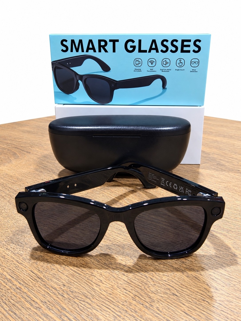 Smart Glasses Wireless Sunglasses - Black